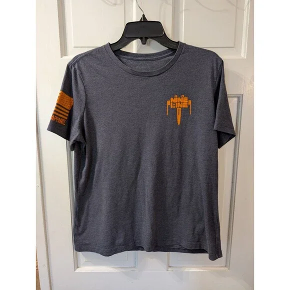 Nine Line Apparel Rebel To The End Shirt Mens L Gray Graphic Military Tee - Picture 9 of 9